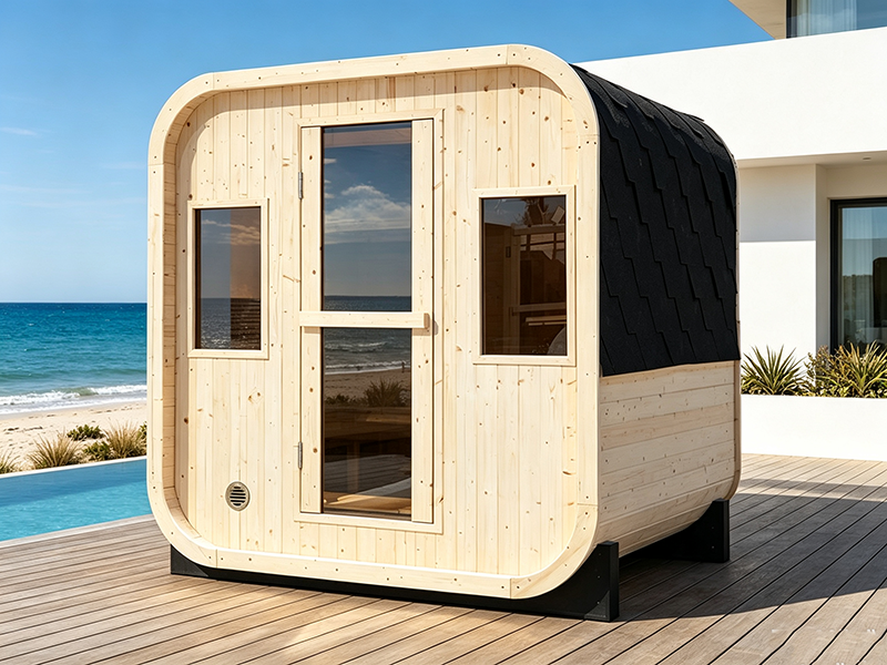 Coastal Light-Timber Cube Sauna H-LA1