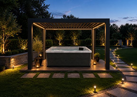 HSPA Hot Tub & Pergola: A New Luxury Outdoor Wellness Solution